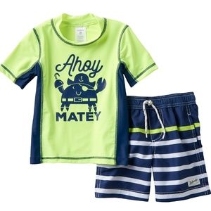 Carter's Baby Boy's Rashguard‎ Set Ahoy Matey